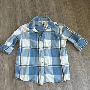 H&M Kids Checkered Blue and White Shirt